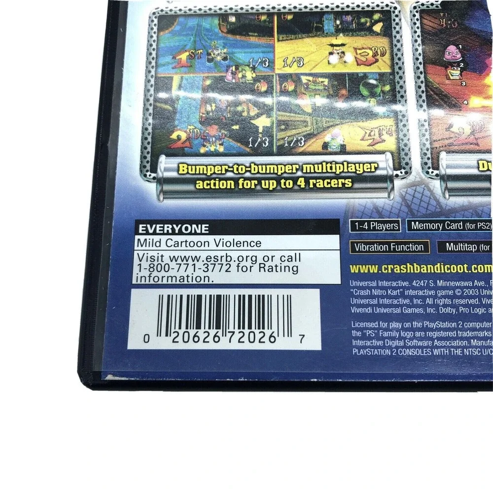 Crash Nitro Kart (Sony PlayStation 2, 2003) PS2 Black Label Bandicoot‎